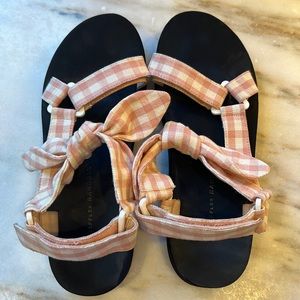 Loeffler Randall Maisie Gingham Ankle Strap Sandal 9.5